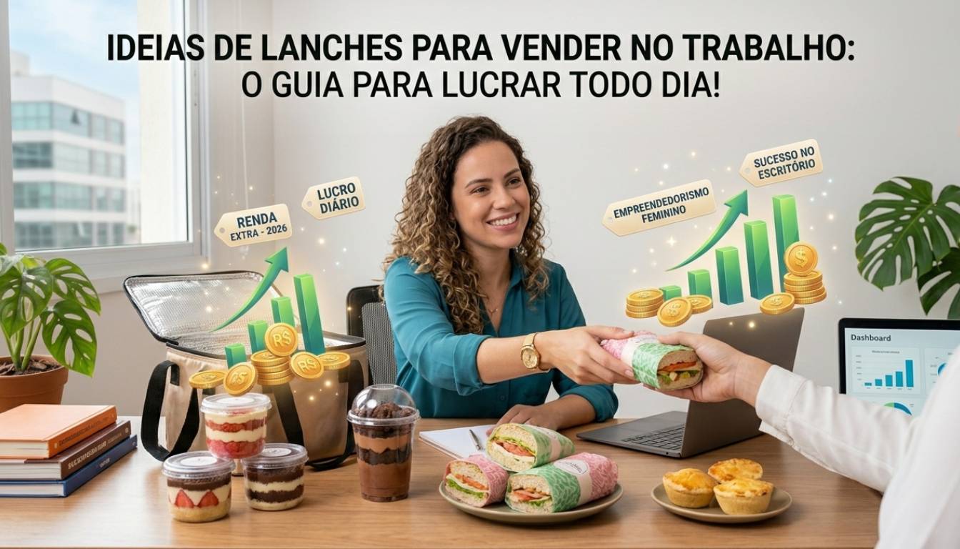 Quer faturar uma renda extra? Veja as melhores ideias de lanches para vender no trabalho em 2026. Dicas de lanches naturais, doces e como lucrar todo dia!