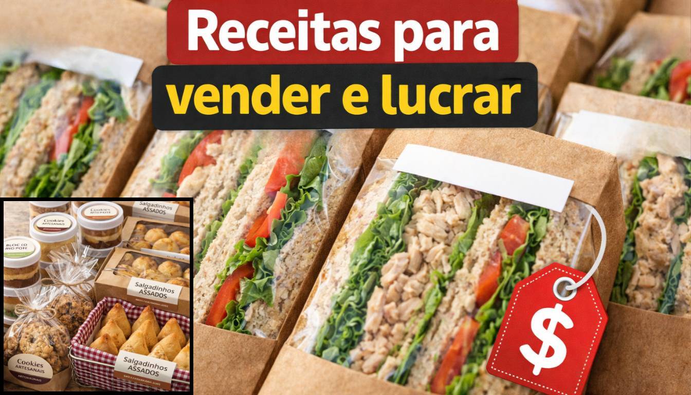 Confira as melhores receitas para vender e lucrar em 2026. Guia completo com doces, salgados e opções saudáveis para garantir sua renda extra.