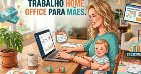 Trabalho Home Office para Mães: 5 Ideias Lucrativas para 2026