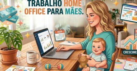 Trabalho Home Office para Mães: 5 Ideias Lucrativas para 2026